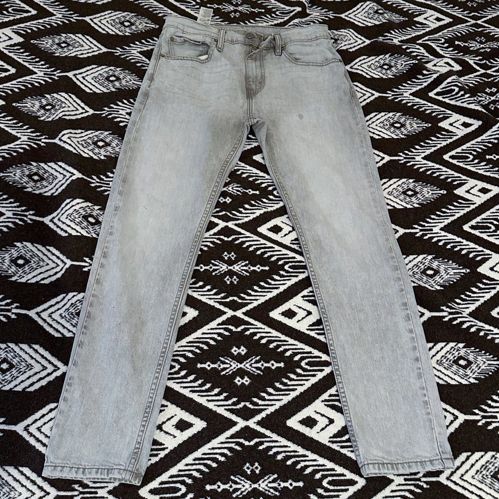 Levi's 512 Slim Taper Stretch Flex Light Grey Jeans 31x30